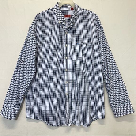 Izod Plaid Button Down Shirt long sleeve collar Men’s Size XXL - Picture 5 of 6